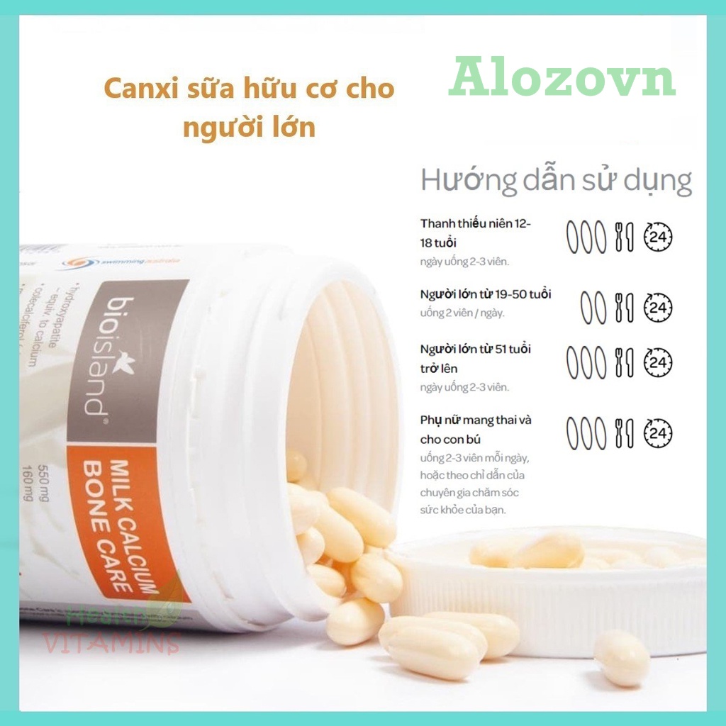 Viên Uống Hỗ Trợ Bổ Sung Canxi Bio Island Milk Calcium Bone Care 150 viên