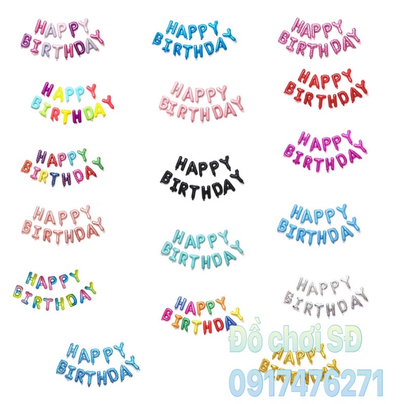 bong bóng trang trí tiệc sinh Nhật - Happy Birthd