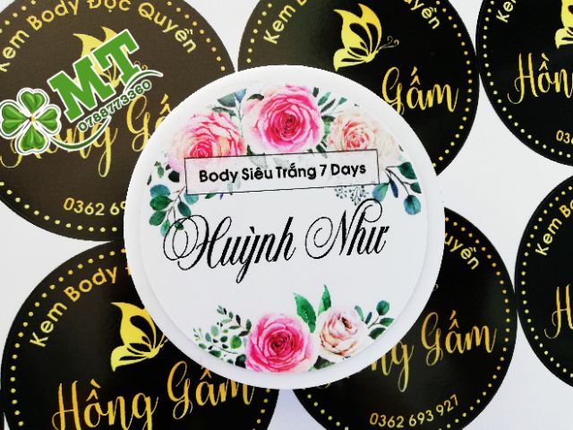Tem decal in theo yêu cầu