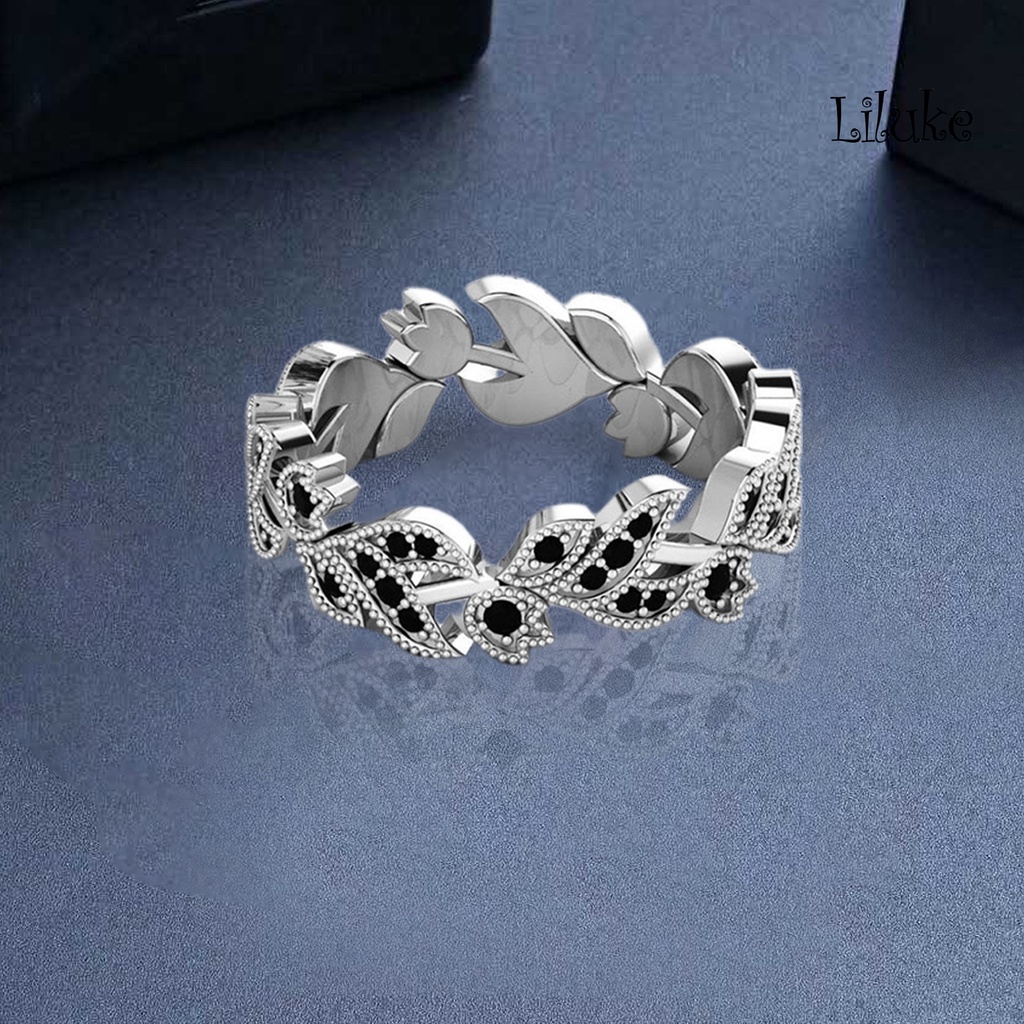 Set 2 Nhẫn Hoa Lá Đính Đá Sang Trọng