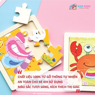 Xếp hình gỗ miếng cho bé