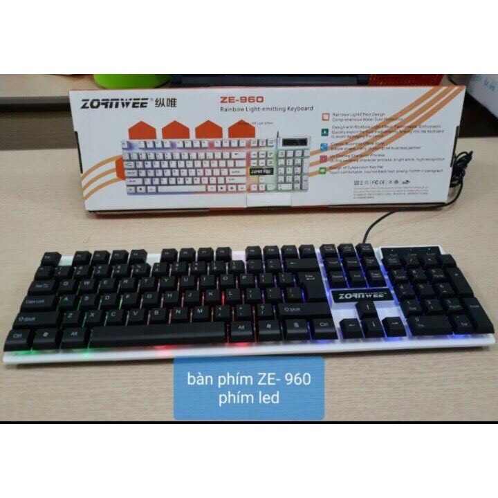 Combo Bộ Phím Chuột Máy Tính Văn Phòng Để Bàn PC Laptop Giả Cơ Goldtech GT200 Có Led RGB Đổi Màu.