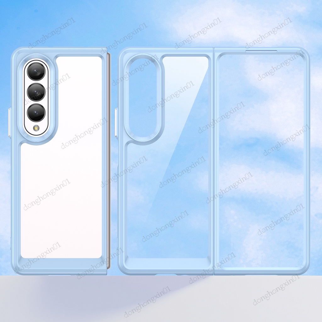 Ốp Điện Thoại Acrylic Cứng Trong Suốt Chống Rơi Cho Samsung Galaxy Z Fold4 5G Z Fold4
