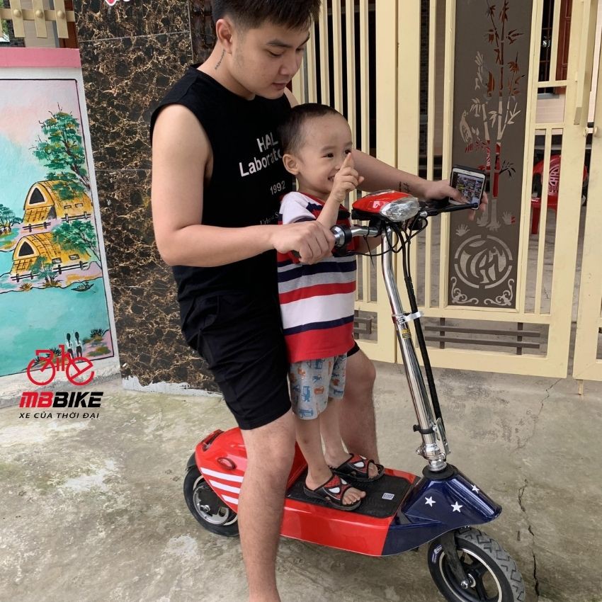 Xe Điện Mini E-Scooter 10inch Phiên Bản 2021 - Xe Đạp Điện Thông Minh Gấp Gọn- Động Cơ Không Chổi Than - Bảo Hành 1 Năm