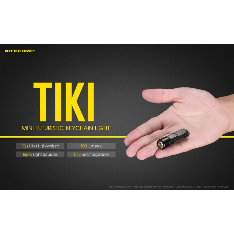 Nitecore Đèn Pin mini Tia uv p8 led 300 lumens Tích Hợp Sạc usb Tiện Dụng Dùng Ngoài Trời