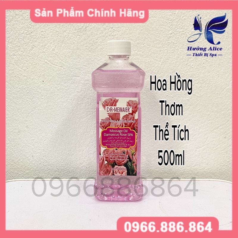 Dầu massage body toàn thân làm ấm cơ thể 500ml, olive gừng hoa hồng hoa cúc lavender oliu thơm dịu nhẹ trơn tay