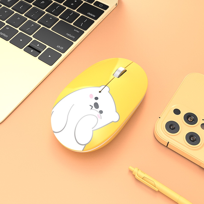 Chuột bluetooth không dây QQ có chế độ kết nối usb nhiều màu sắc nhỏ gọn