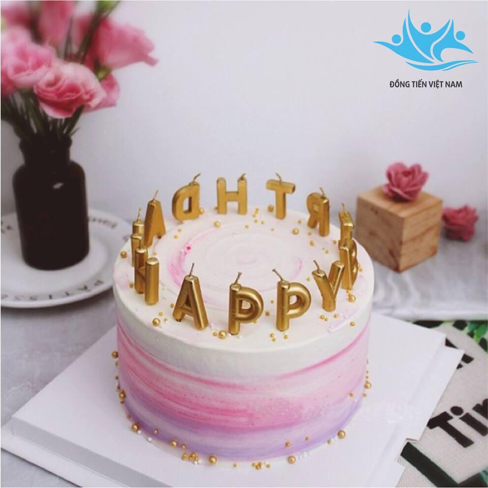 Nến nhũ chữ Happy Birthday ⚡ HÀNG CAO CẤP ⚡ nến nhũ trang trí bánh kem, bánh sinh nhật