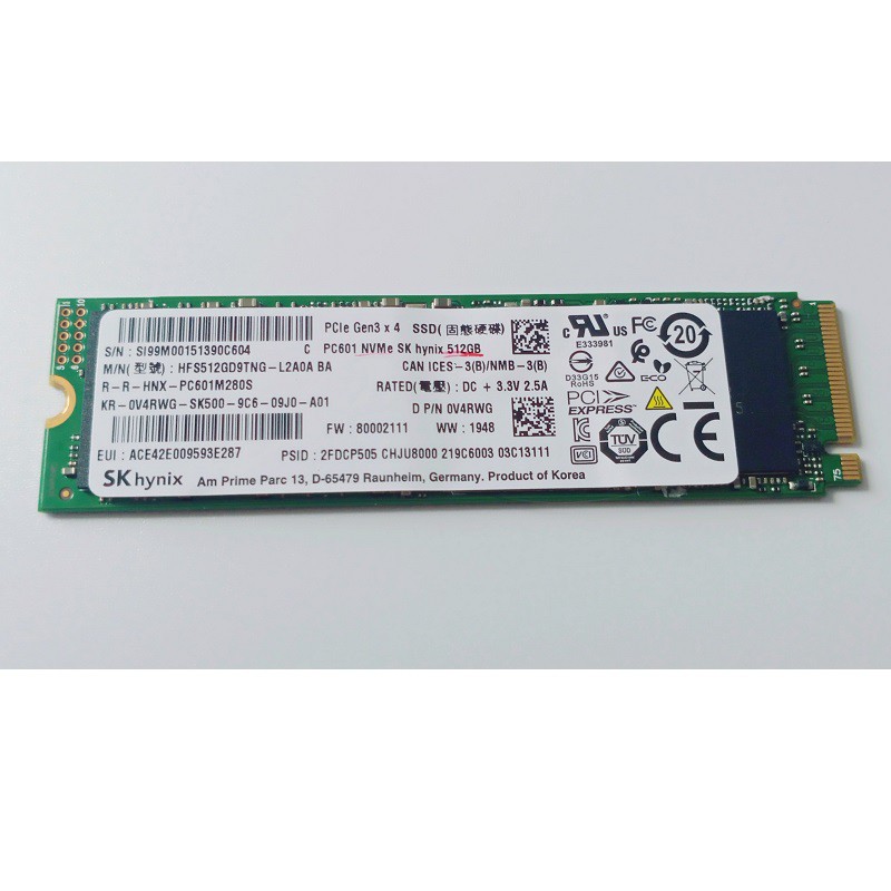 Ổ cứng SSD M2 PCIe NVMe 512GB, 256GB hàng tháo máy chính hãng bảo hành 36 tháng