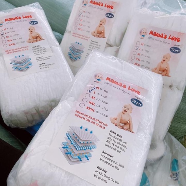 Tã Quần Xuất Nhật Mama's love M100/L100/XL100/XXL100/XXXL100( Tặng BALO)