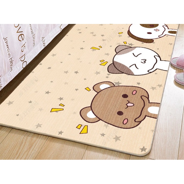 Thảm trải phòng bé, Thảm lì họa tiết dễ thương, đế chống trượt Hàng cao cấp dày đẹp