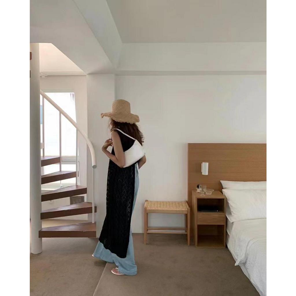 Váy Vest Dệt Kim Dài Cutout Móc 62075