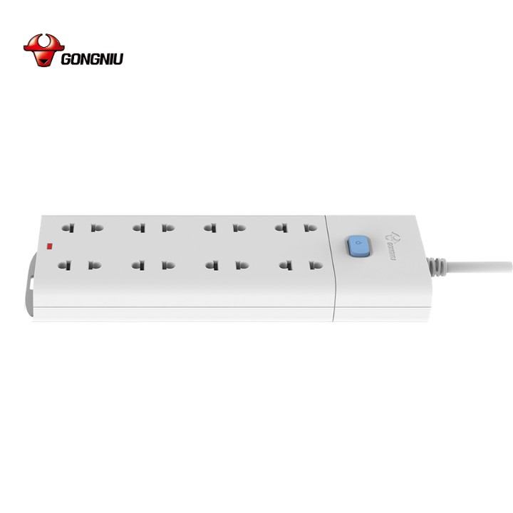 Ổ cắm điện Gongniu 8 ổ 1 công tắc - 2500W 10A (V1080) - Chính Hãng