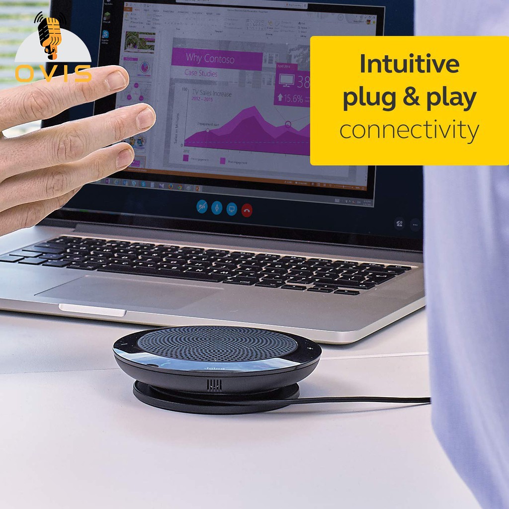 Jabra 410MS| Micro USB Boundary Họp Trực Tuyến Dành Riêng Cho PC/Laptop