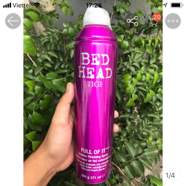 Gôm giữ nếp tạo phồng Tigi Bed Head Full Of It - Volume Finishing Hairspray 371ml