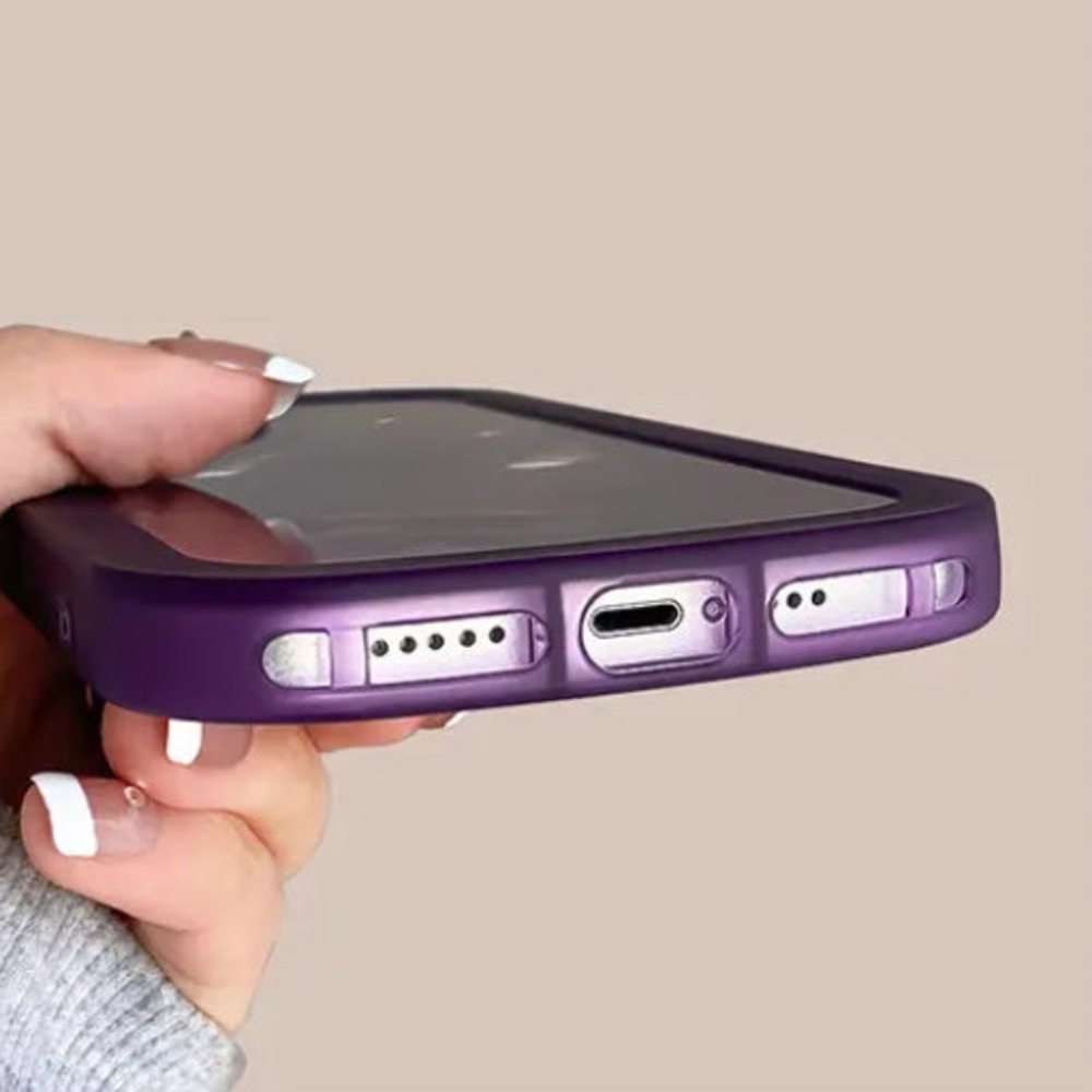 Ốp Điện Thoại Màu Tím Họa Tiết Gấu Dễ Thương Dành Cho iPhone 12 13 11 Pro Max X Xs Max Xr