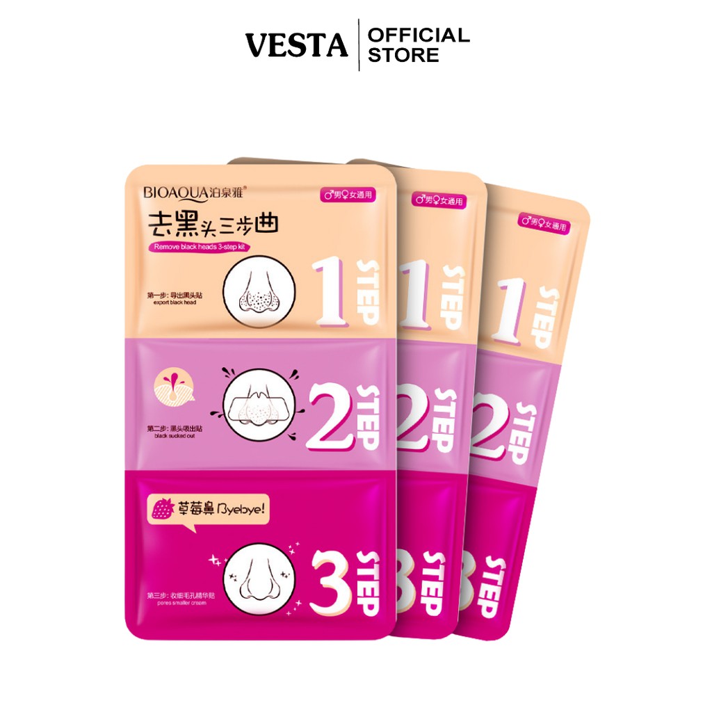 Mặt nạ lột mụn 3 bước Bioaqua - gel lột mụn mũi đầu đen hiệu quả | BigBuy360 - bigbuy360.vn