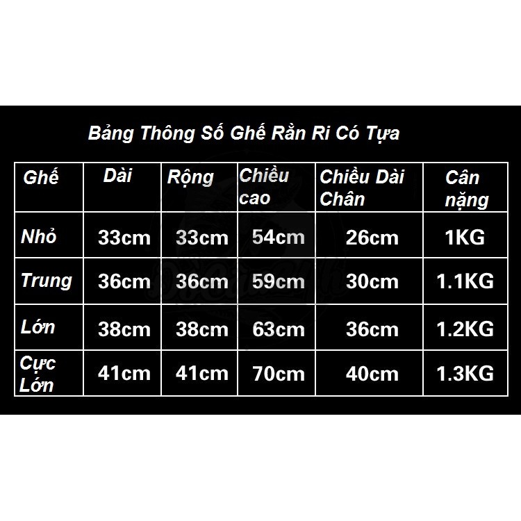 [Kèm Túi Đựng] Ghế Ngồi Câu Cá, Dã Ngoại Rằn Ri Có Lỗ Cắm Gác Cần Câu Cá Nhiều Kích Cỡ