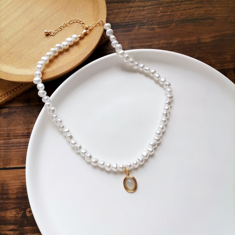 Dây chuyền chocker nữ - Vòng cổ nữ chocker ngọc trai nhân tạo hạt đá Vintage Vườn Trang Sức VTS DC0122