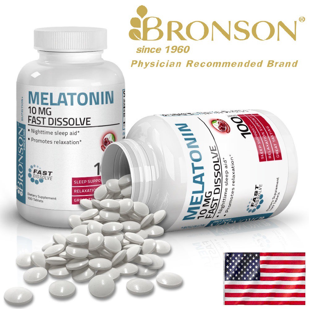 Melatonin Fast Dissolve 10mg - 100 viên Mỹ - Giúp ngủ ngon