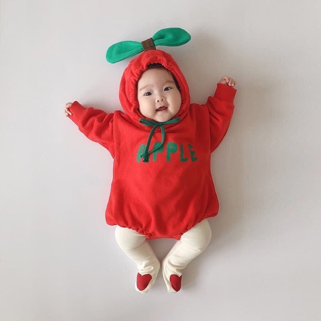 (THANH LÝ NGHỈ BÁN LẺ SIZE) Bộ hoodies nỉ CAM siêu cute Minor minor cho bé