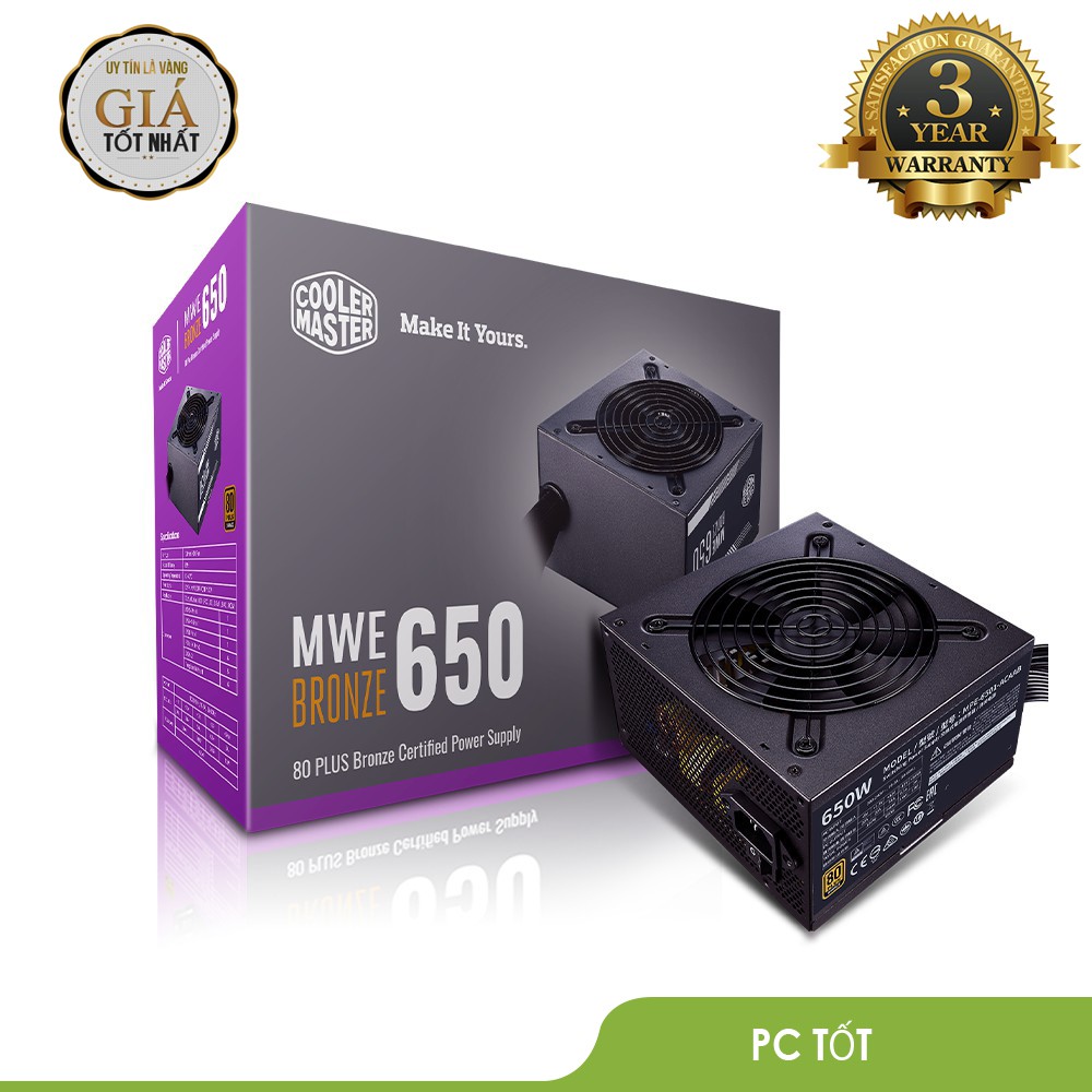 Nguồn Máy Tính Cooler Master MWE 650 Bronze V2 650W - Chính hãng