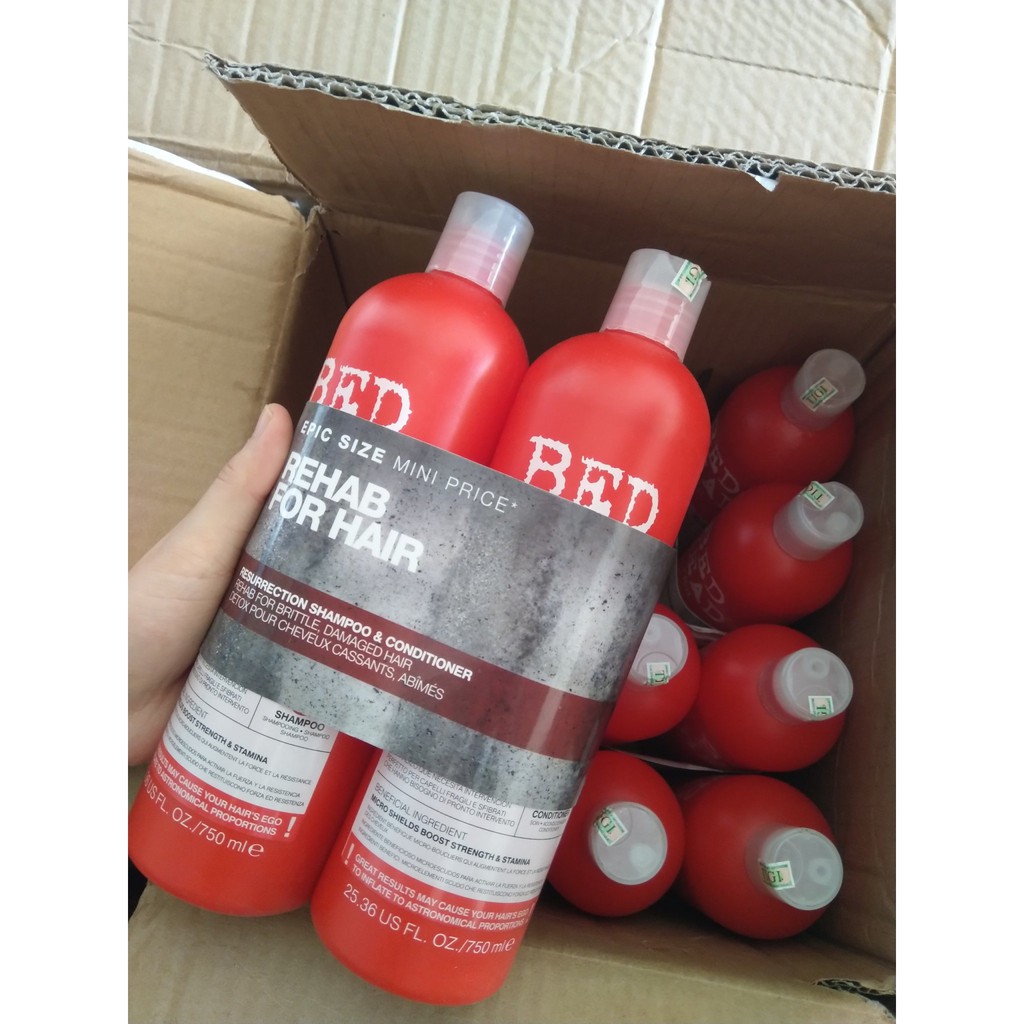 Lẻ Dầu Gội Hoặc Dầu Xả Tigi Bed Head Đỏ Cho Tóc Hư Tổn Cấp Độ 3 - 750ml