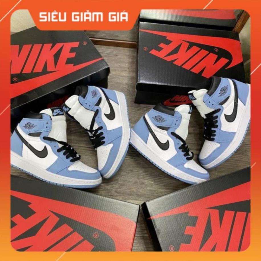 Giày Jordan 1 High University Blue [QUÀ TẶNG] Giày Thể Thao Air Jordan Xanh Móc Đen, Giày JD1 Cổ Cao Cao Nam Nữ Hot 2021 | BigBuy360 - bigbuy360.vn