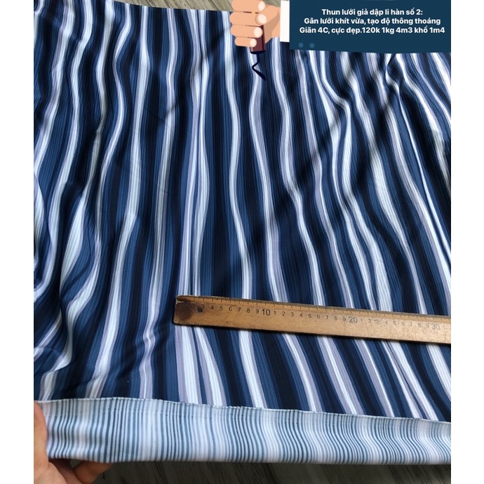 Vải thun lưới giả dập li ( Hàng Hàn may không sợ lộ)