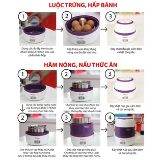 Hộp cơm hâm nóng ArirangLife ALS263 (Tím)