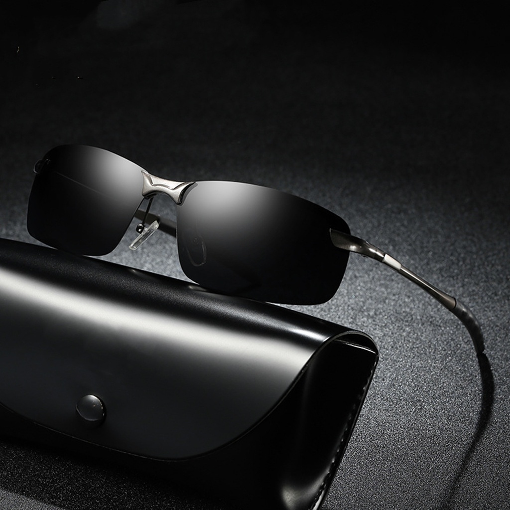 Kính chống tia UV màu đen phong cách cổ điển dành cho nam