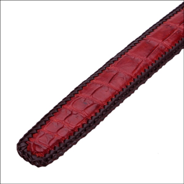 Thắt lưng nam da cá sấu đan viền 3,5P đầu kim màu đen, nâu đất, nâu đỏ, vàng bò HP4276-77-78-79