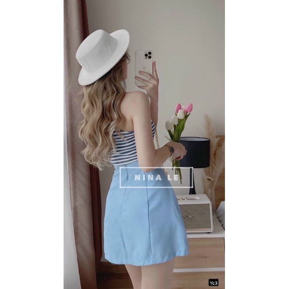 Mẫu Váy Đi Chơi Dự Tiệc --- Xả Lỗ Cho Chị Em Sét Áo Thun Gân Váy TAPTA Siêu Xinh Y Hình UP