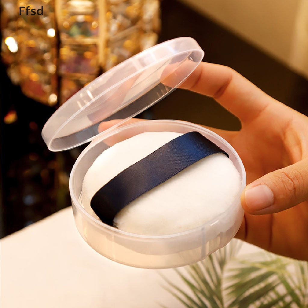 {Ffsd} Hộp Đựng Mút Trang Điểm Trong Suốt Hình Tròn