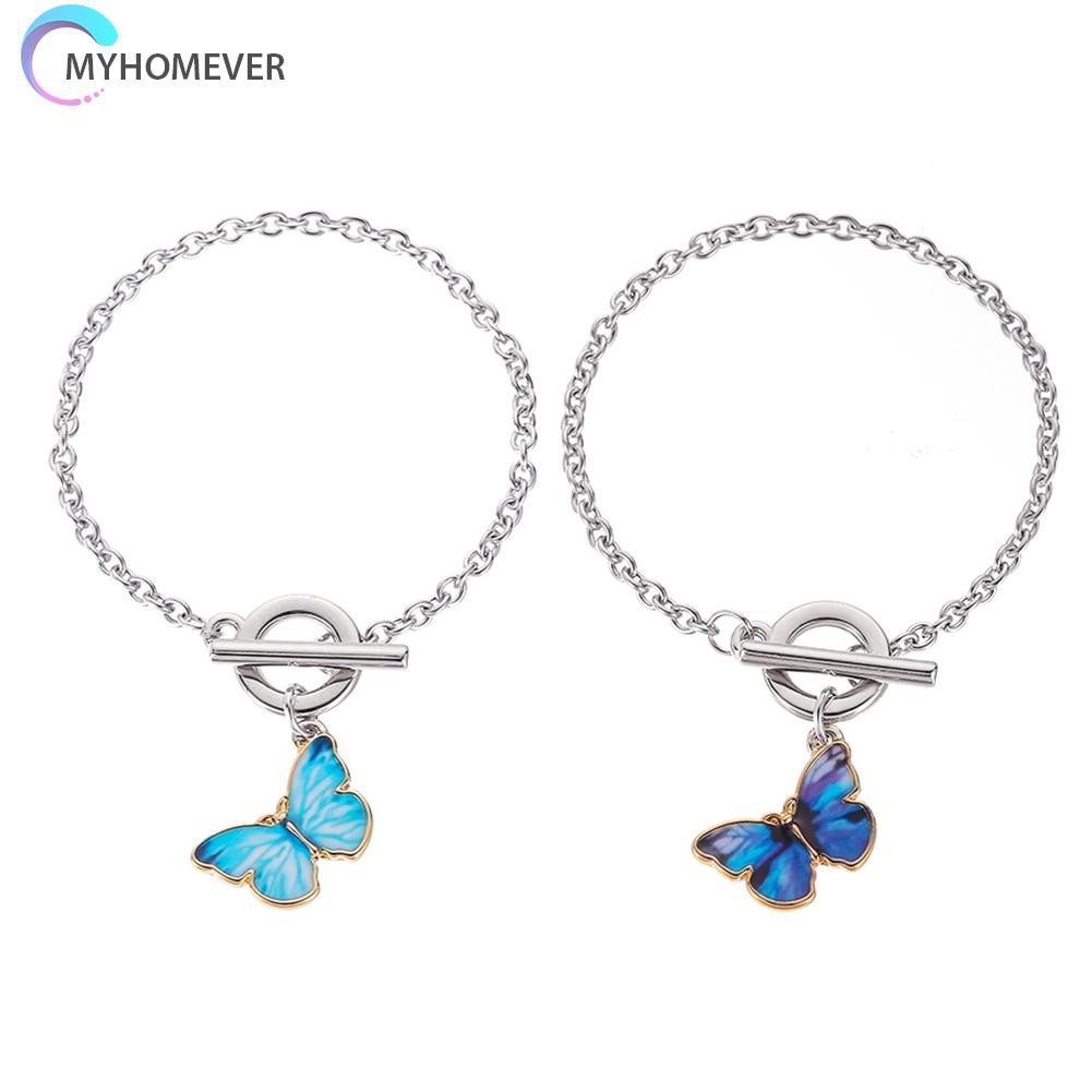 Vòng Tay Mặt Hình Bướm Đơn Giản Dành Cho Nữ