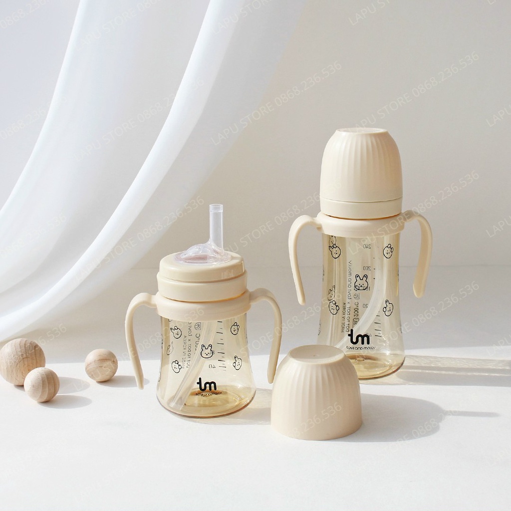 Bình Thỏ/ Sóc Tovi and Molly 180ml/280ml Hàn Quốc chính hãng