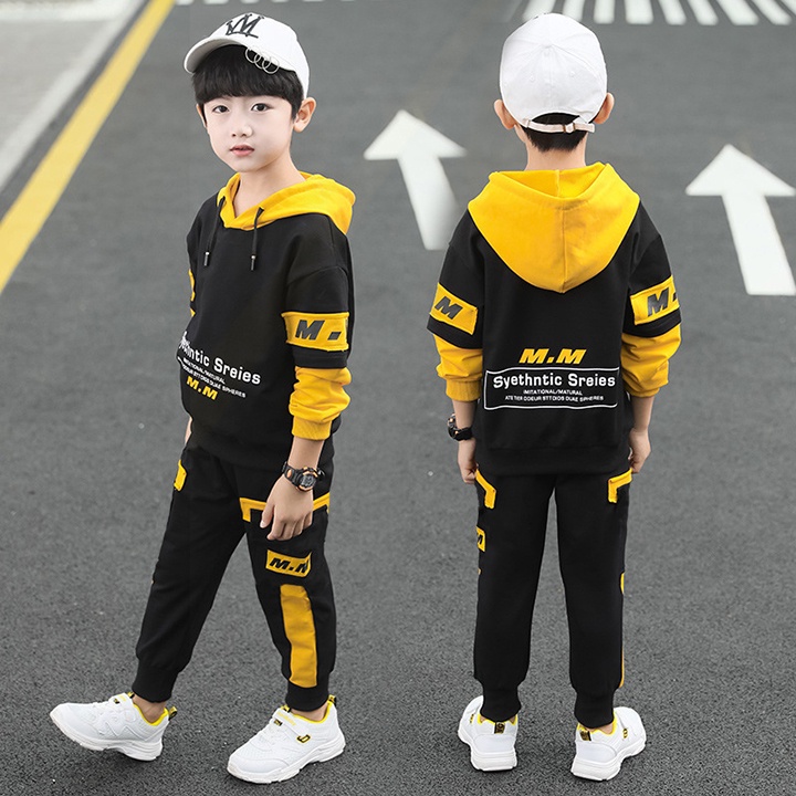 Bộ Đồ Bé Trai Thu Đông Habi Fashion HB2201 Họa Tiết MM Cho Bé 16-40KG