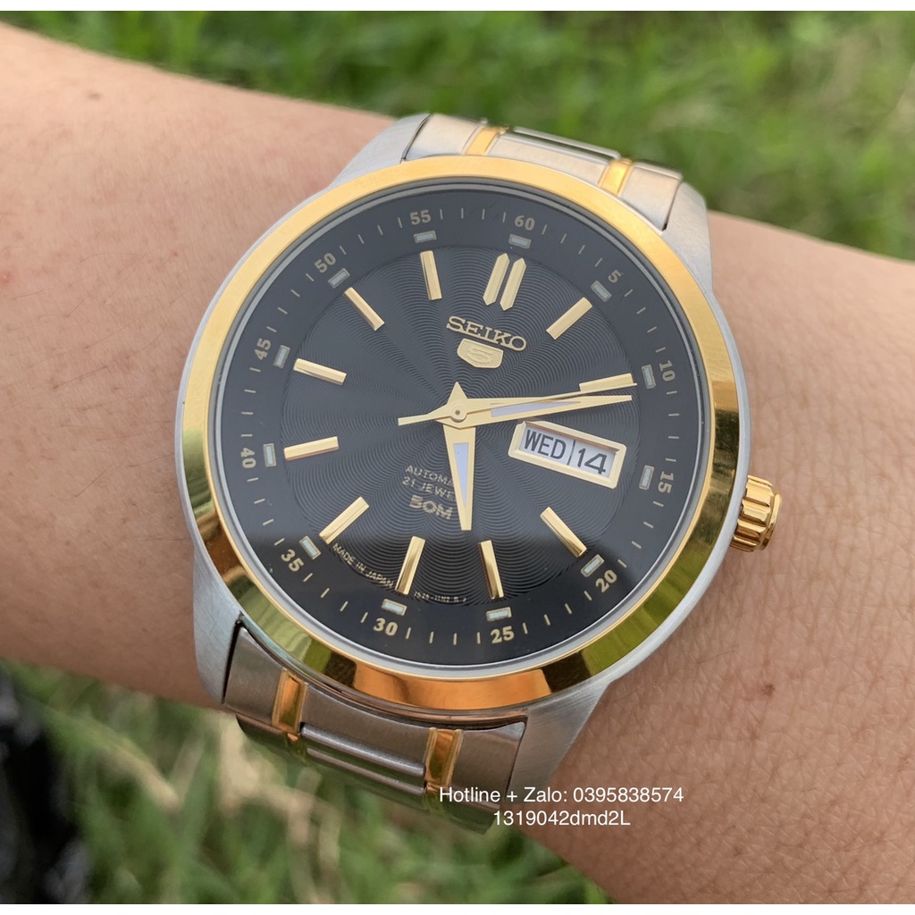 Đồng hồ SEIKO 5 Nhật Bản Japan Nam Kim Loại Cơ tự động AUTOMATIC, lộ cơ Kính SAPHIRE sang trọng BẢO HÀNH 24 THÁNG
