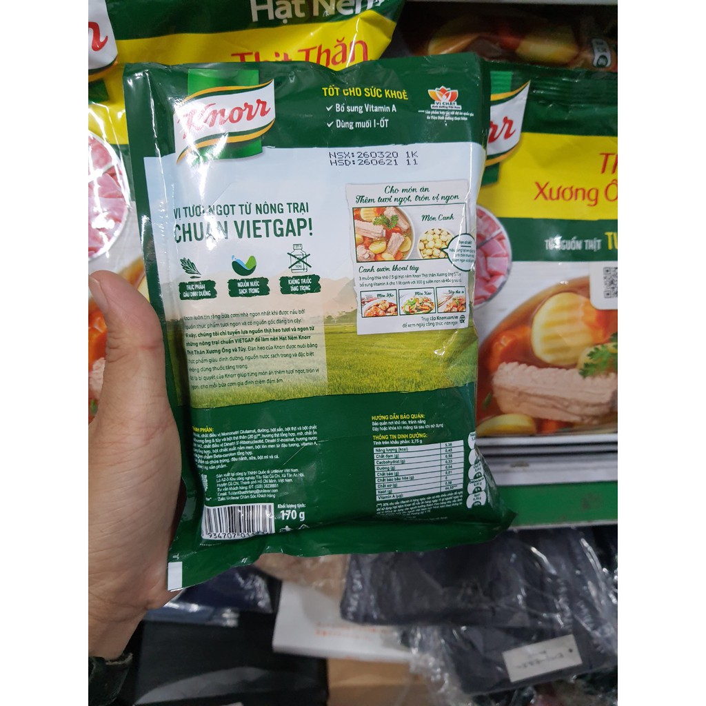 Hạt nêm Thịt thăn, xương ống, tủy Knorr gói 170g/ 400gr/ 900gr