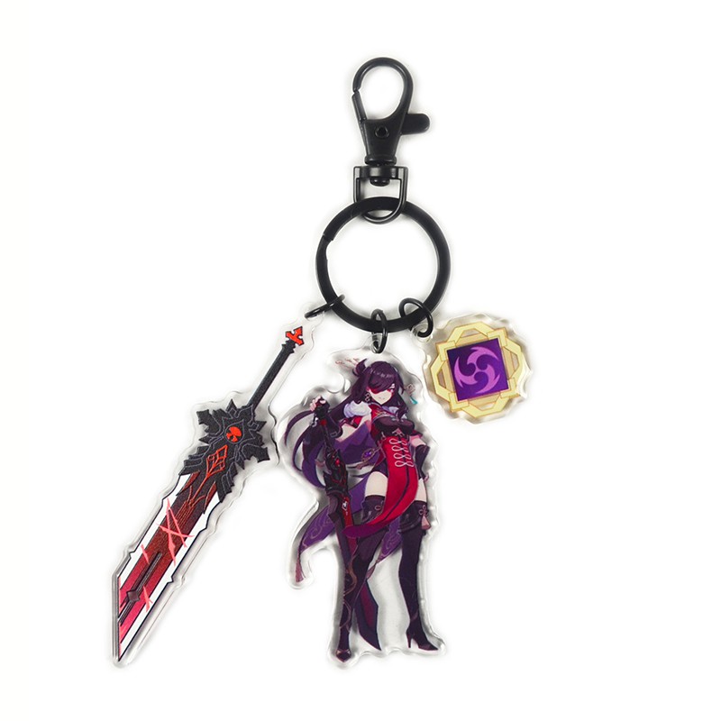 Genshin Móc Khóa 3 Trong 1 Bằng acrylic Xinh Xắn