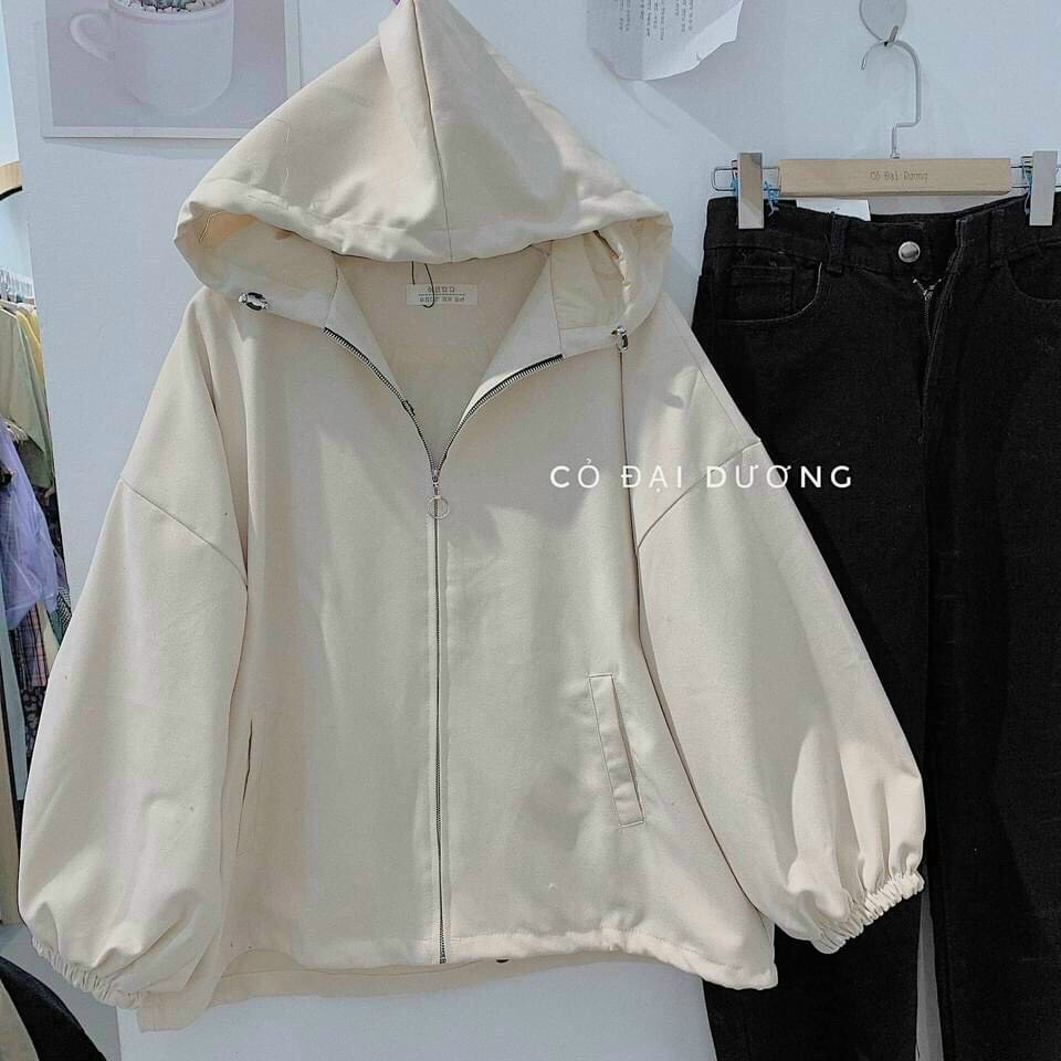 Áo khoác nữ da lộn trơn tay bồng chất liệu tốt dáng đẹp siêu xinh
