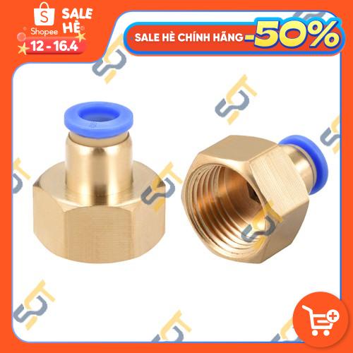 Ren trong nối nhanh một đầu cắm ống nhựa PU khí nén chất lỏng phun sương hơi nước - Bằng Đồng
