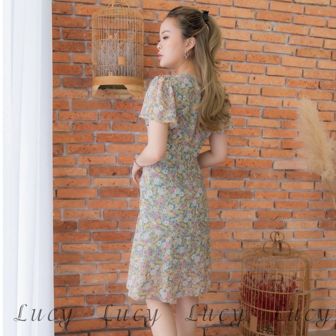 Đầm voan hoa nhí dáng xoè Váy Lucy