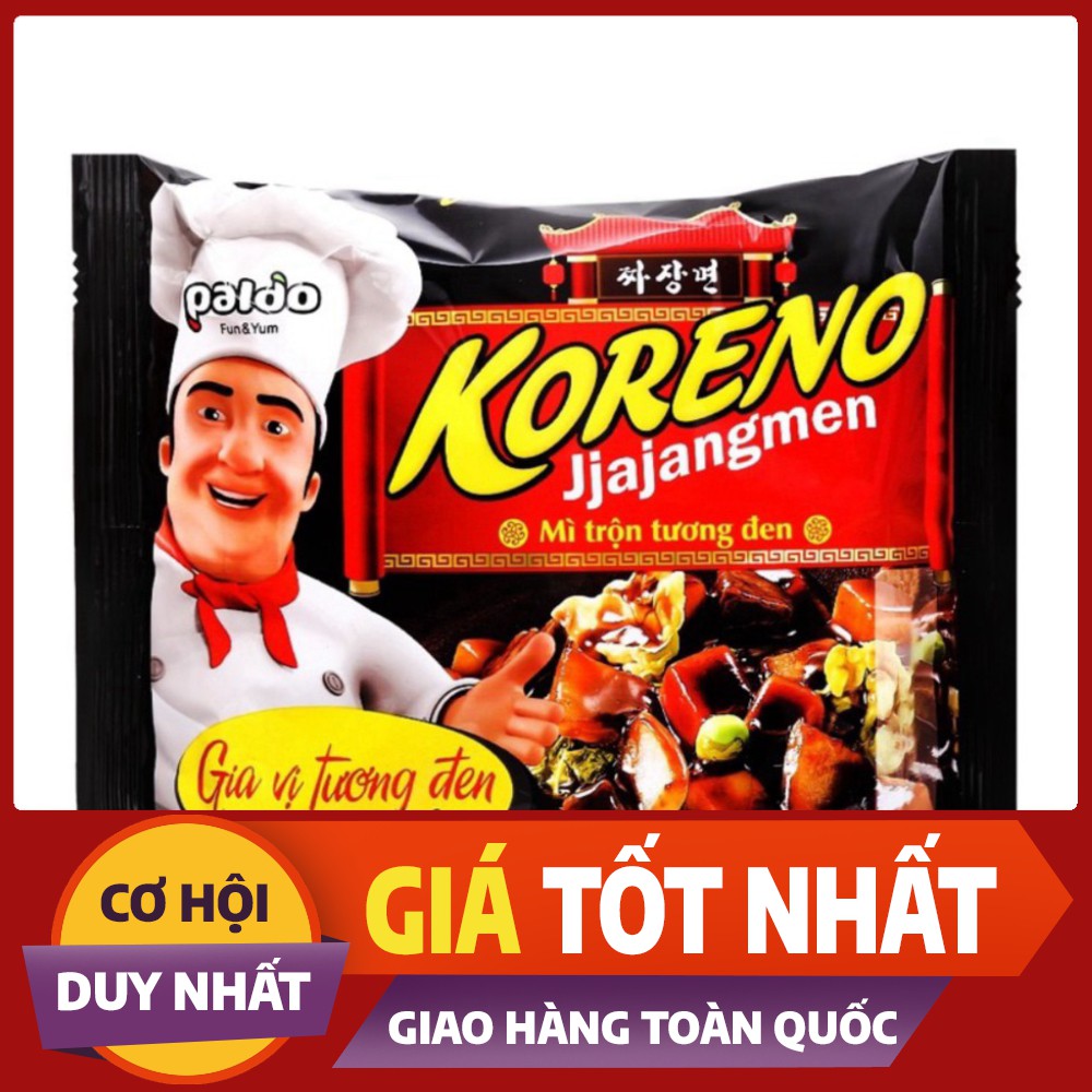 MÌ TRỘN TƯƠNG ĐEN KORENO JJAJANGMEN PALDO HÀN QUỐC -  Mì Ăn Liền Ăn Là Ghiền