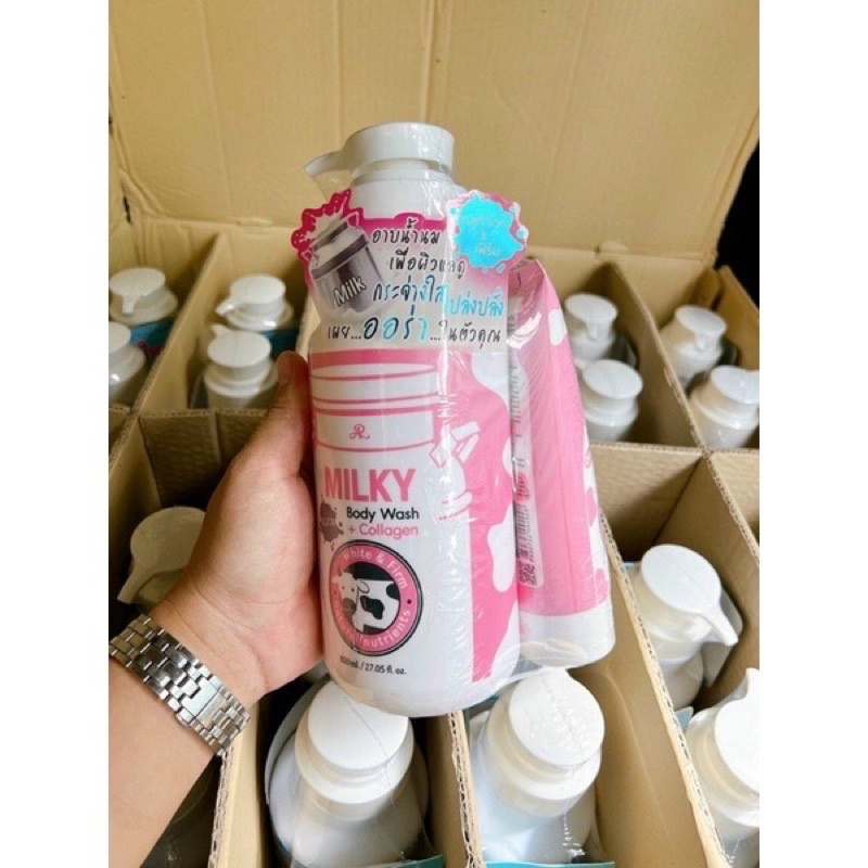 Sữa Tắm Gluta Milk tặng kèm Sữa Rửa Mặt( hàng chính hãng )