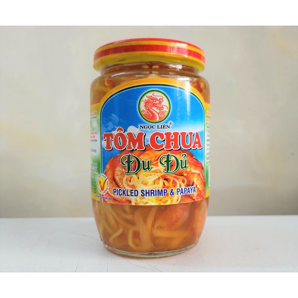 [Lọ 430g] TÔM CHUA ĐU ĐỦ [VN] NGỌC LIÊN Pickled Shrimp with Papaya