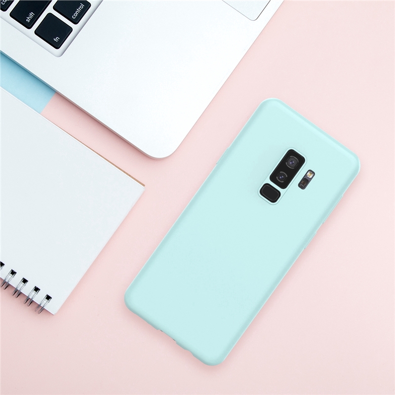 Ốp điện thoại silicone màu trơn dành cho Samsung Galaxy S6 S7 edge S8 S9 S10 Plus S10e 5G