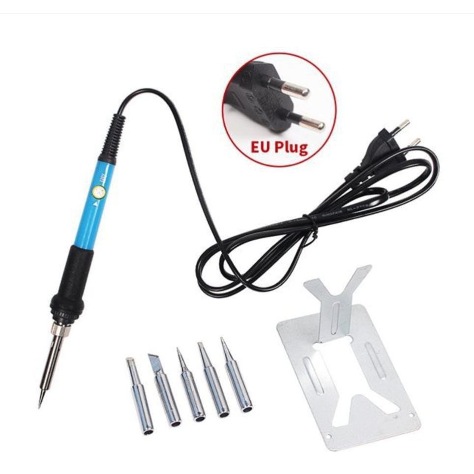 Mỏ hàn điều chỉnh nhiệt độ 936 công suất 60W - Thiếc hàn solder 100G - Kệ hàn mini