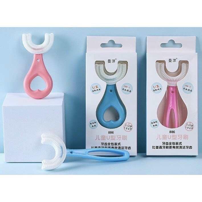 Bàn chải Chữ U Silicon cho bé từ 2 đến 6 tuổi
