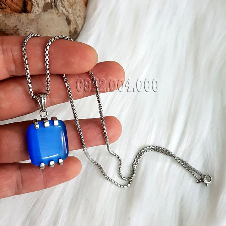 Dây chuyền mặt đá xanh dương MZ1733.
